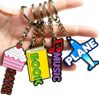 Porte-clés personnalisé rechargeable en PVC avec motifs tissés cercle, cochon et chat, poupées et animaux – Promotion en gros, logo 2D