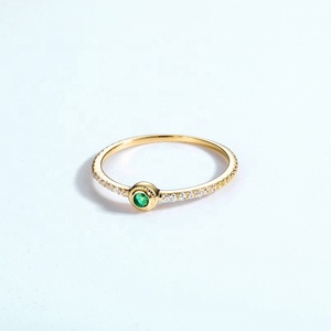 Délicate femmes bijoux de fiançailles halo poire solide 14 K or véritable - Product Image 3