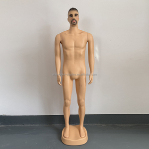 Manekin PE seluruh badan pria, Gaun Display Display realistis kulit manekin dengan alas - Product Image 1
