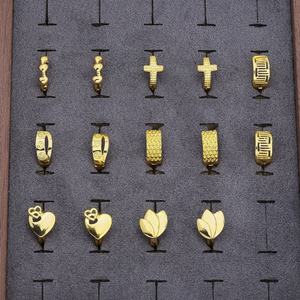 Juego de Aretes JXX Personalizados de Latón Chapado en Oro de 14K y 18K para Mujer, Estilo Cruz, Corazón, Aro, Huggie, Borla Clásica, Joyería de Moda - Product Image 2