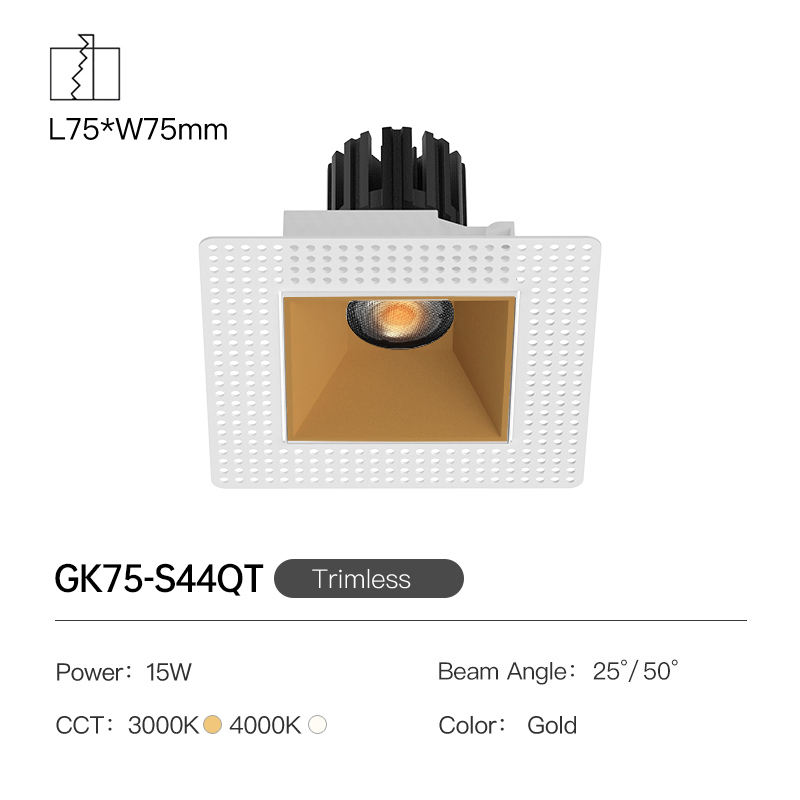 Trimless White + Gold