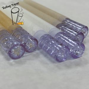 Customized purple spiral glass mouth smoking <b>paper</b> tube 109MM unbleached rice <b>paper</b> slow burning <b>paper</b> tube - Product Image 1