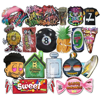 Personnalisé 3.5g 7g 14g 28g Fleur Hologramme Odeur Preuve Ziplock Sacs Unique Spécial Forme Découpée pour Lait Gelée Cookie Bonbons Gummy