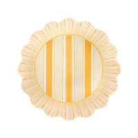 Assiette à salade en mélamine Cabana Stripe Ensemble assortis d'assiettes à dîner en mélamine