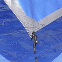 Grande Bâche Portable Bleue Imperméable en PE pour Poulaillers d'Élevage de Volaille de Chair