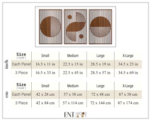 202506 3 Conjunto de paneles de pared de madera geométricos arte de pared de madera <span class=keywords><strong>estilo</strong></span> <span class=keywords><strong>Bauhaus</strong></span> arte de pared de madera abstracto decoración moderna grande de mediados de siglo - Product Image 6