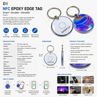 13,56MHz Epoxy NFC Schlüsselanhänger MIFARE Classic EV1 1K 1024Byte RFID Schlüsselchip für Zugangskontrollsysteme zur Türzugangskontrolle