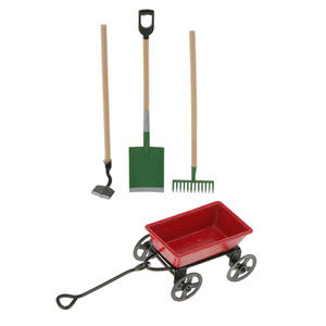 <span class=keywords><strong>Remorque</strong></span> de maison de poupée Décoration de la maison Gadgets de maison miniatures Decoraciones 1 12 Outils de jardin Mini tracteurs - Product Image 5