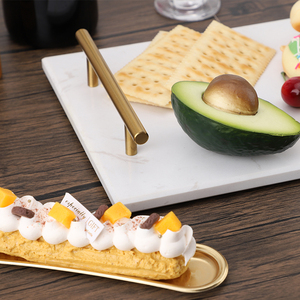 Elegant Decorative Stone Candy Cake Pizza Fruit <strong>Marble</strong> Serving <strong>Tray</strong> for Dessert - Product Image 6