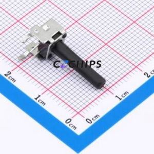 GT-TC101B-H185-L1 Tactile Switch Through hole,6x7.5mm Switch Single Pole Single Throw Round Button 2.5N Right Angle Insert - Product Image 1
