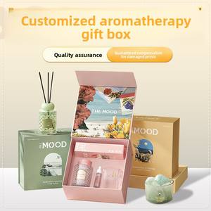 Boîte cadeau personnalisée pour aromathérapie, boîte à couvercle ciel et terre, boîte portable personnalisée, boîte cadeau pour cosmétiques, impression personnalisée - Product Image 1