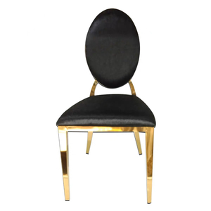 Venta al por mayor barato de metal de oro eventos Hotel banquete Silla DE BODA respaldo redondo sillas apilables - Product Image 3