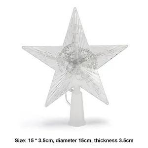Christmas <strong>Tree</strong> Top Lights <strong>Led</strong> Lighted Star EU US Plug for Party Stars Decorations Multicolor <strong>Topper</strong> Outdoor 110v/220v Ornament - Product Image 2