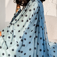 Nouvelle Collection 2026 MEXIZO : Cardigan Chic à Pois avec Hijab, Abaya Musulmane Longue et Modeste pour Femme, Tenue Islamique Élégante