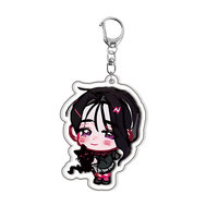 Porte-clés en acrylique double couche double face Alien Stage Chibi, pendentif de sac, stock transfrontalier, livraison directe, ornement suspendu Anime