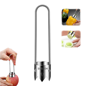 Utensile da Cucina Manuale Multifunzione in Acciaio Inox per Rimuovere Noccioli di Frutta e Verdura, Estrattore di Semi per Peperoni e Mele - Product Image 1