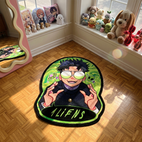 Karpet Bentuk Anime DAN DA DAN, Bulu Halus Polyester Anti-selip, Dapat Dicuci, Ukuran Besar untuk Ruang Tamu, Dekorasi Rumah