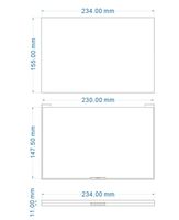 Grande palette vide magnétique en ABS, tubes en plastique rectangulaires pour un rangement pratique, palette divisée pour fards à paupières et blush, écologique