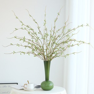 <span class=keywords><strong>Moha</strong></span> Grid Silver Willow Branch Planta verde artificial Hogar Sala de estar Ornamento para Navidad Jardinería Paisajismo Piso Nieve - Product Image 3