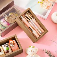 Paquete de Cajas de Regalo Kraft Hechas a Mano con Etiquetas en Blanco y Cuerda de Yute para Envolver Joyas, Dulces, Recuerdos de Fiesta, Color Kraft