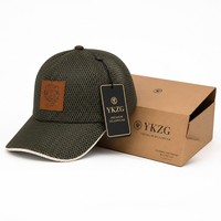Gorra de Béisbol de Lujo Personalizada de 5 Paneles con Visera Curva, Parche de Cuero con Logotipo, Cierre de Hebilla Metálica, Moda Urbana Unisex para Adultos, OEM