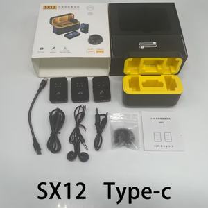 SX12 Lapel Mic Lavalier Microphone sans fil 3 en 1 Microphone pour l'enregistrement de diffusion vidéo - Product Image 5