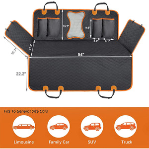 Coussin de siège arrière de <span class=keywords><strong>voiture</strong></span> multifonctionnel en coton Oxford imperméable et résistant à la saleté <span class=keywords><strong>pour</strong></span> chiens de petite, moyenne et grande taille, avec cloison de voyage - Product Image 6
