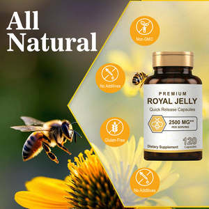 Estratto di Propoli d'Api Grado Alimentare Capsule di Pappa Reale Integratore Naturale Biologico di Ginseng e Pappa Reale - Product Image 4