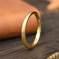 Bague en tungstène sablée or 18 carats de 2 mm, 4 mm, 6 mm, 8 mm pour hommes et femmes, idéale pour fiançailles et mariage - Vente en gros Gentdes Jewelry