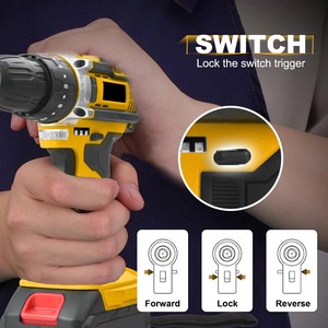 20V Cordless Impact Drill <b>Screwdriver</b> <b>Set</b> Keyless Chuck Type Variable Speed Drilling Diameter 30mm CD-20K-2 Impact Drill Cordles - Product Image 4