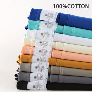 Camiseta de hombre al por mayor, personalizada, 100% algodón, oversize, de punto liso, con estampado por transferencia térmica, informal, lisa y en blanco. - Product Image 4