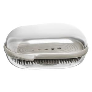 Prenouer Porte-savon ovale avec couvercle, design minimaliste en plastique, support de drainage pour rangement de salle de bain et toilettes - Product Image 5