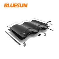 Carrelage solaire double verre 30w panneau solaire tuiles de toit à énergie solaire pour la construction de toits