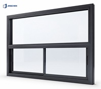 Fenêtre pliante verticale moderne en alliage d'aluminium avec moustiquaire en acier inoxydable, double vitrage trempé, revêtement poudré, protection UV et isolation thermique