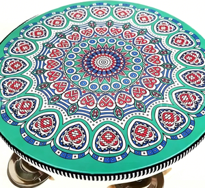 Wholesale 8 Inch Single-Row Colorful Wooden Tambourine Orff Percussion Instrument Dunhuang <b>Hand</b> <b>Drum</b> Musical Toy Bring Joyful - Product Image 3