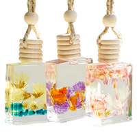 Nouveauté : Diffuseur de parfum pour voiture en verre de luxe, divers parfums, huiles essentielles végétales, fleurs séchées