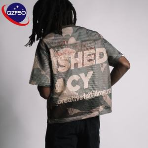 เสื้อยืดลายกราฟิกสำหรับผู้ชายเสื้อครอปตาข่ายแบบไม่เป็นกรดเสื้อทีมบ็อกซี่พิมพ์ลายพิมพ์ซับลิเมชันวินเทจ - Product Image 1