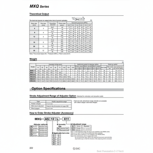 Ajusteur de course de table de glissière d'air pneumatique de SMC MXQ-CS6L les pièces pneumatiques de haute qualité - Product Image 1