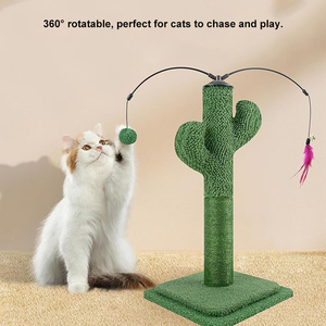Jouet d'escalade multifonctionnel intelligent et sûr pour chatons, en forme de cactus, avec griffoir en sisal pour l'intérieur, anti-ennui - Product Image 2