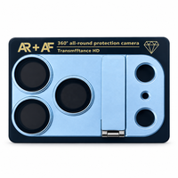 Protection d'objectif d'appareil photo AR+AF Armor Plate pour iPhone 18 Pro Max avec béquille pliable, charnière renforcée et verre trempé 9H