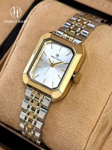 Montre élégante pour femmes avec bracelet en acier doré imperméable, montre carrée à quartz pour étudiantes - Product Image 6