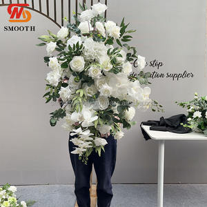 LEDA – Nouveaux arrangements floraux artificiels faits main de haute qualité, blancs et personnalisés, pour la décoration de la maison et des événements - Product Image 4