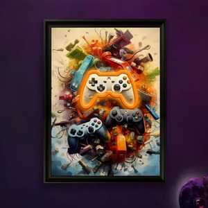 Gamepad LED picture frame neon indoor hanging <b>wall</b> decoration luminous hanging painting USB powered <b>dimmable</b> ambient <b>light</b> 5V - Product Image 1