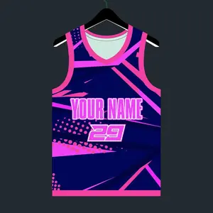 2023 New Fashion Ankünfte Custom Print On Demand Tanktops Ärmellose Sport bekleidung mit V-Ausschnitt Kinder-Basketball-Trikot uniform