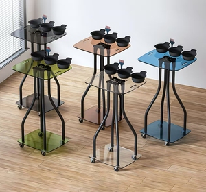 New Deign Salon Furniture Acrylic Hair Salon Tray Multi-Functional With Dye Bowl Beauty Salon <b>Trolley</b> - Product Image 1