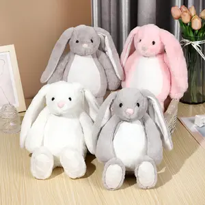 Branco recheado páscoa coelhos decoração coelhos mau coelho transportadora pelúcia brinquedos 2024 sublimação brinquedos