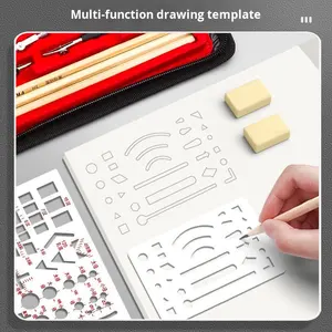 Yeni tasarım mekanik mühendislik çizim aracı Set şeffaf Metal pusulalar 21-Piece üniversite öğrencileri için mimari kullanımı - Product Image 4