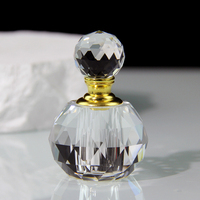 Flacon de parfum ou d'huile essentielle OUD de haute qualité, mini, rechargeable, 1,5 ml, forme de boule de cristal transparente, brillant, en stock