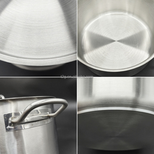 Marmites à soupe en acier inoxydable de qualité commerciale NSF, marmite avec couvercle, compatible lave-vaisselle, compatible gaz et induction, pour hôtel - Product Image 4