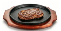 Plat à rôtir rond en fonte avec base en bois massif, facile à nettoyer et durable, pour cuisinière à gaz, restaurant et usage domestique